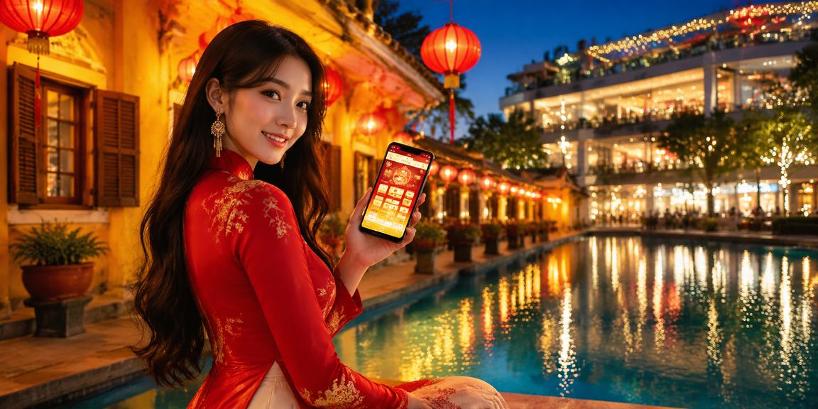 Người dùng tại Hội An kiểm tra tài khoản casino và điểm VIP trên ứng dụng điện thoại
