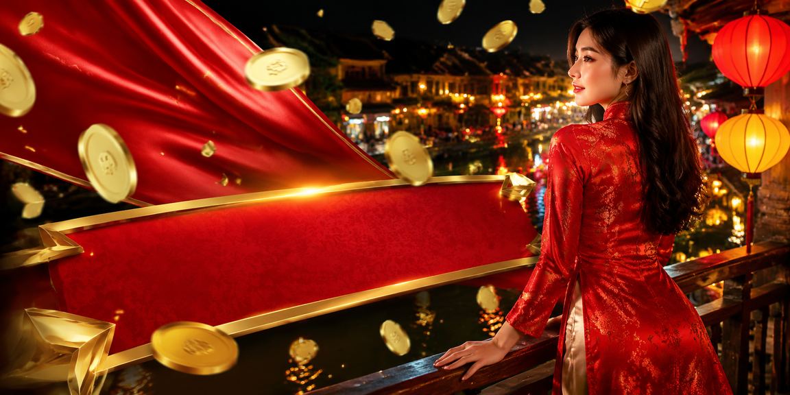 Phụ nữ Việt Nam mặc áo dài đăng nhập tài khoản VIP casino tại Hội An