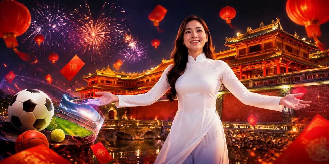 Người dùng tại Huế trong trang phục áo dài xem kết quả cá cược và ưu đãi nhận được