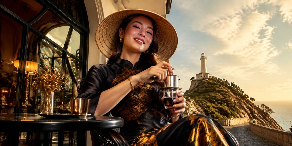 Người dùng tại Vũng Tàu đội nón lá theo dõi cá cược thể thao trên điện thoại bên bãi biển